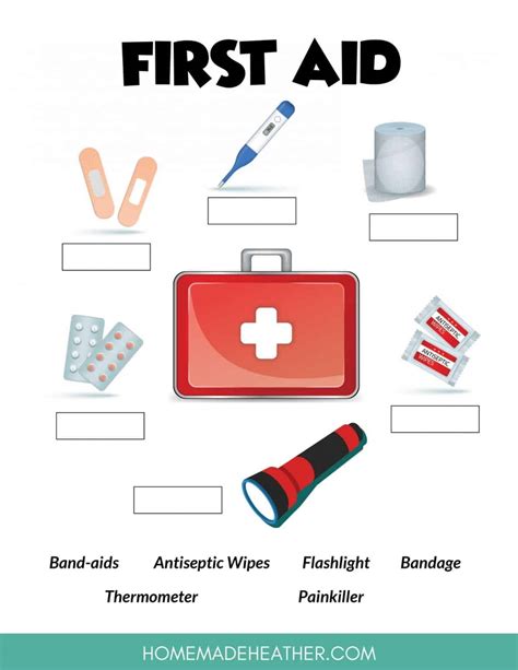 Printable First Aid Worksheets